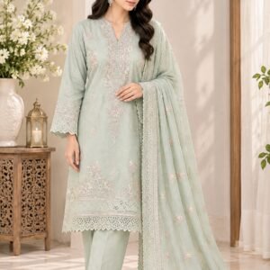 Embroidered Unstitched Dhanak 3-Piece Suit